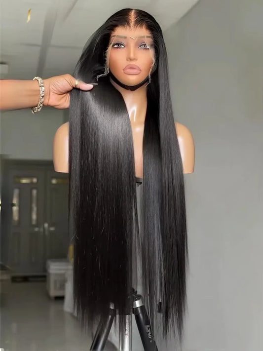 Bone Straight Wigs Human Hair 13x6 HD Lace Frontal Wig 30 32Inch Lace Front Wig 5x5 Closure Glueless Natural For Women