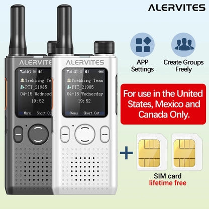 Baofeng AT1 POC Radio Lifetime Free Use Create Groups Freely Global 4G/5G Network Walkie Talkie Unlimited Distance ALERVITES