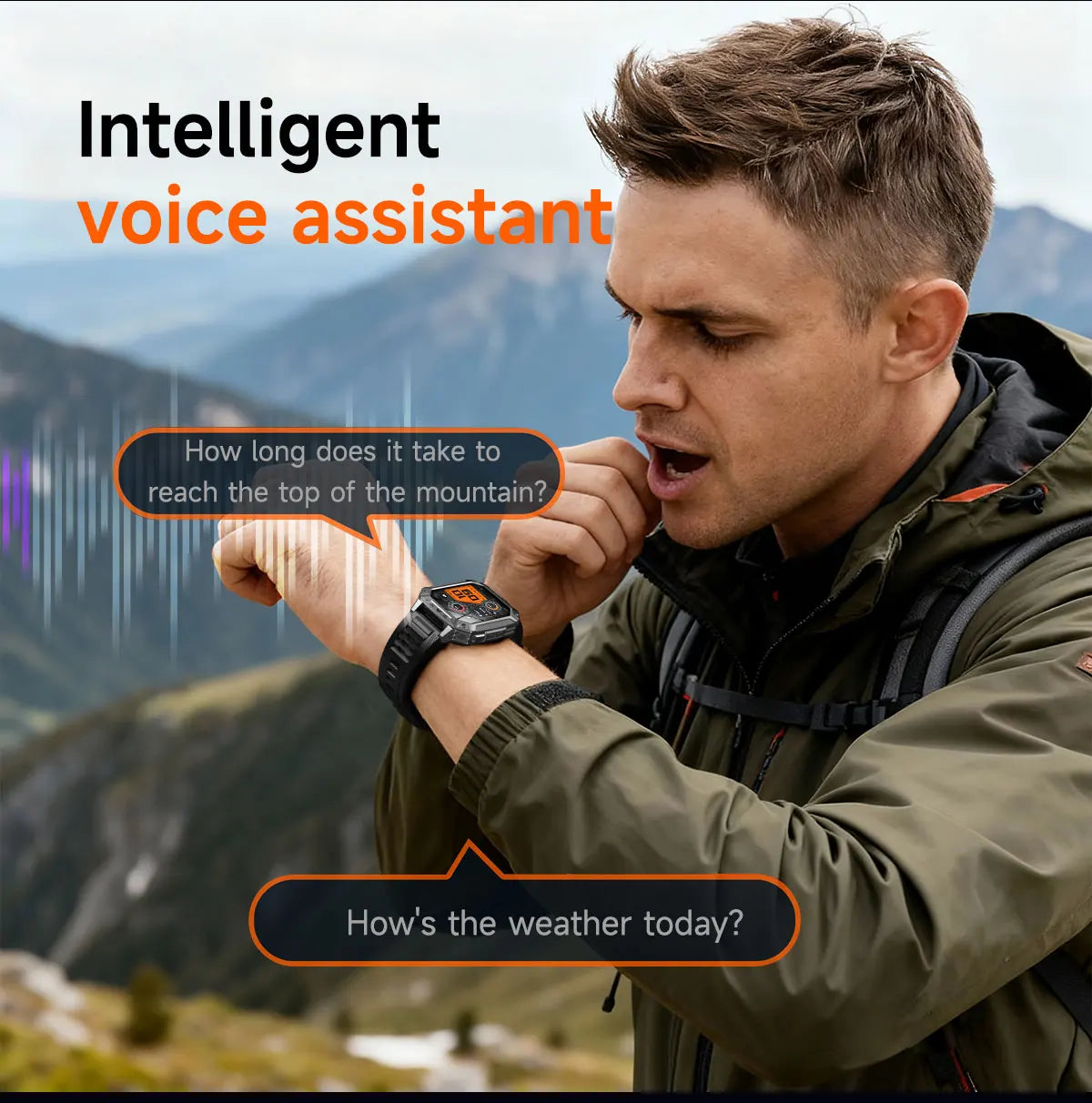 2026 New Military Grade 1400mAh Sports Smart Watch 10ATM Waterproof Flashlight Heart Rate Bluetooth Call Outdoor Smartwatch Men