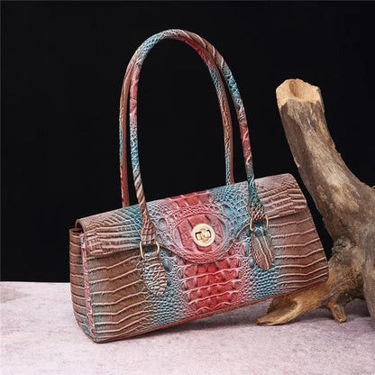 XMESSUN New Crocodile Pattern Handbag Bags for Women 2026 Fashion Designer Luxury Vintage Lady PU Leather Shoulder Crossbody Bag