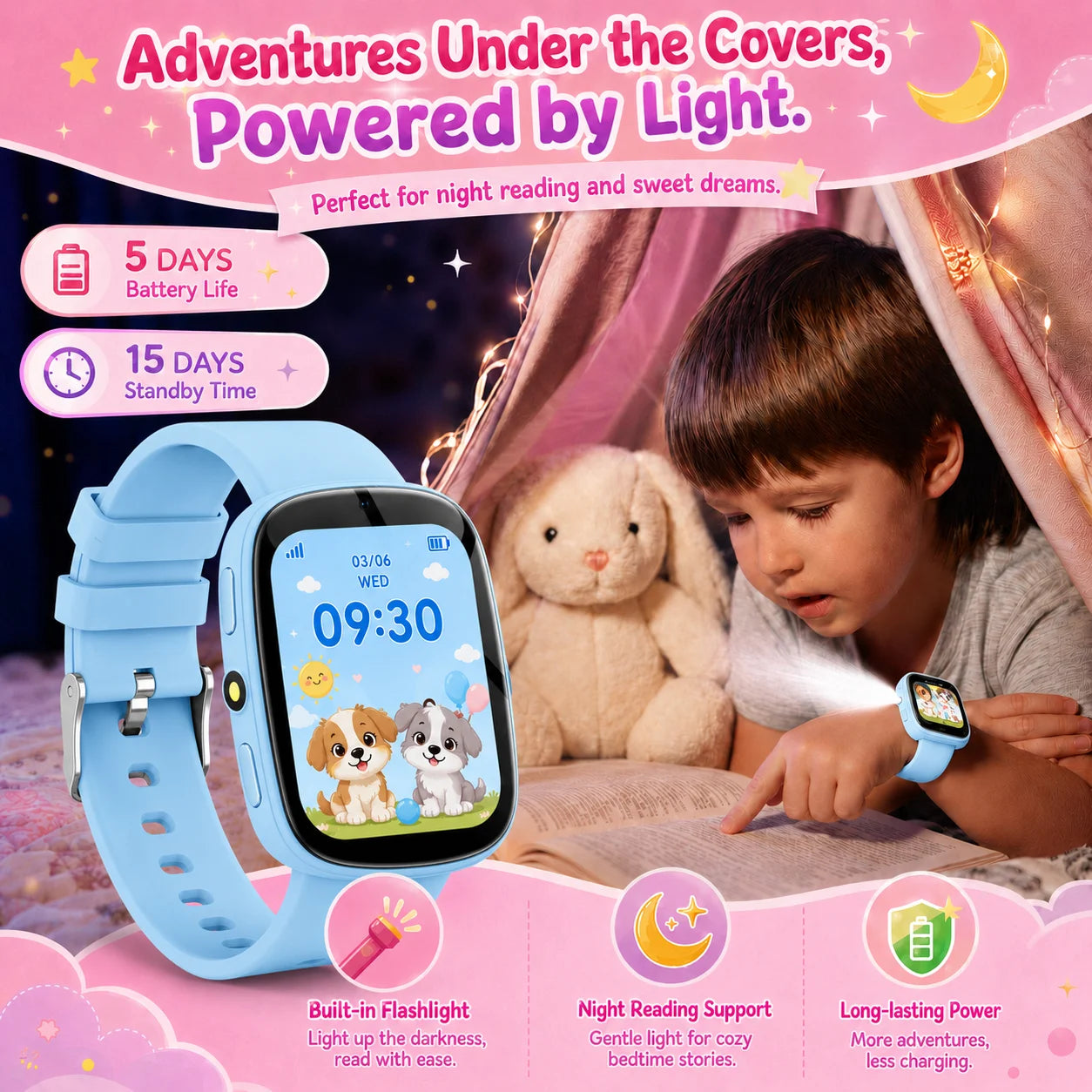 2026 Kids Smartwatch 1.83” HD Touch Screen Watch for Children with Camera Games Sleep Tracker, Alarm, Calculator – Birthday Gift
