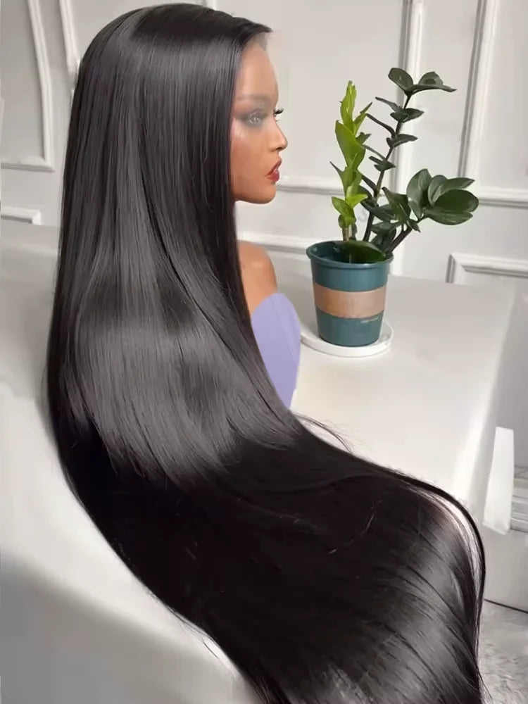 Bone Straight Wigs Human Hair 13x6 HD Lace Frontal Wig 30 32Inch Lace Front Wig 5x5 Closure Glueless Natural For Women