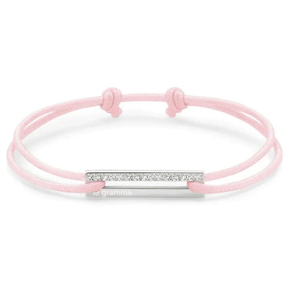 1.7g diamond-encrusted bracelet with adjustable braided cord  French luxury couple jewelry wholesale Daily wear