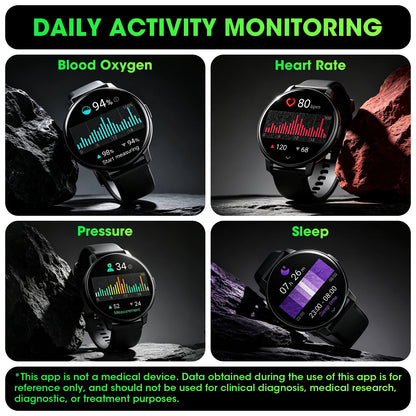 2026 Smart Watch Bluetooth Call 1.38" Full Touch Screen Fitness Tracker 100+ Sport Modes Heart Rate Sleep Monitor Waterproof Smartwatch for Men Women Android iOS