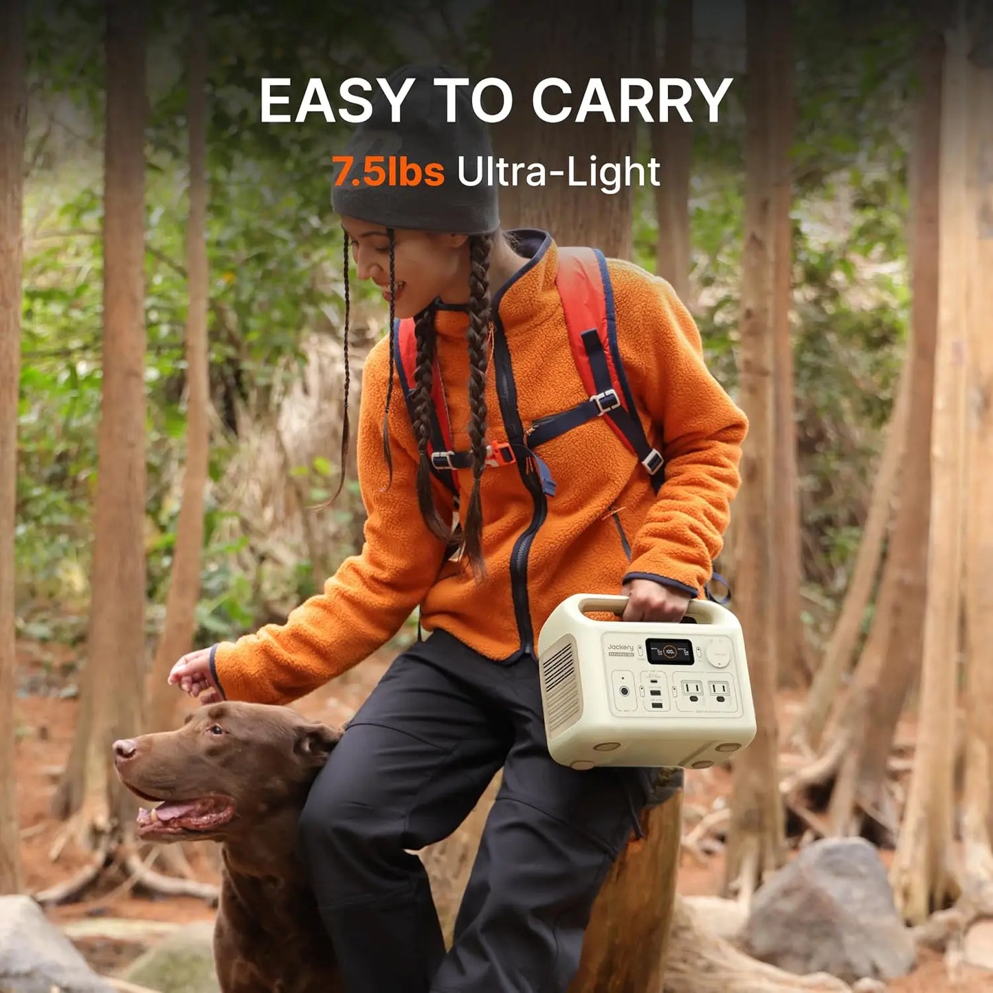 Jackery Portable Power Station E300New Sand Gold, 287Wh LiFePO4 Battery Solar Generator for Outdoor Camping and Emergencies