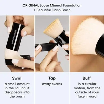 Original Loose Powder Foundation Clean Mineral Powder Face Makeup, Sheer-to-Full Coverage, Talc-Free, Non-Comedogenic, Vegan