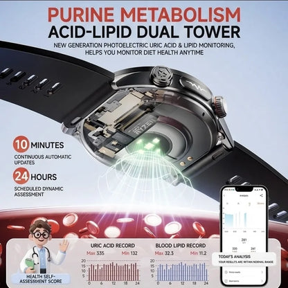 2026 New Health Sport ECG AI Diagnosis Smart Watches Men Heart Rate Blood Pressure IP68 Waterproof Smartwatches For Men Women