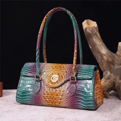 XMESSUN New Crocodile Pattern Handbag Bags for Women 2026 Fashion Designer Luxury Vintage Lady PU Leather Shoulder Crossbody Bag
