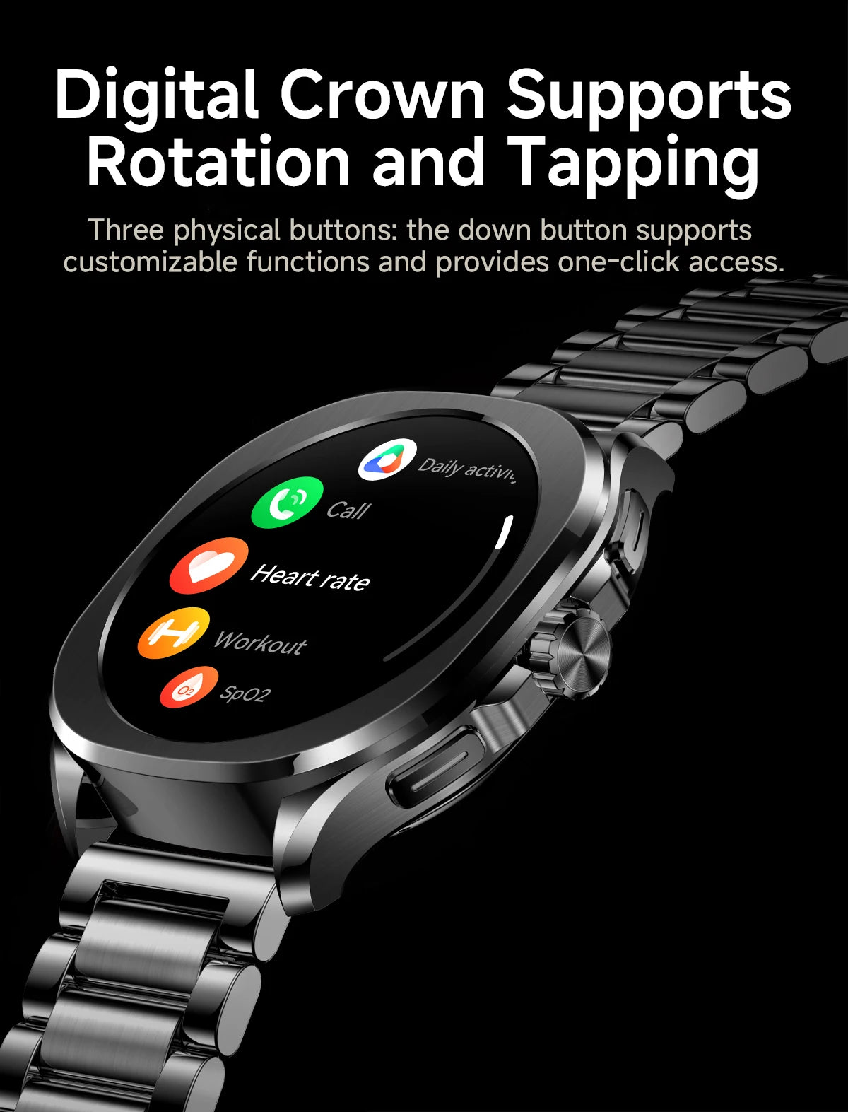 Aolon Cube Smart Watch 1.43" AMOLED Screen Bluetooth WhatsApp Call AGPS 1ATM  Heart Rate Monitor Outdoor Sport Fitness Tracker