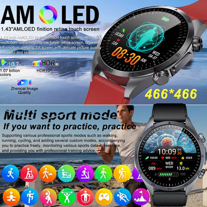 2026 New Medical Grade ECG Smart Watch Laser Treatment Accurate Measurement Blood Lipid Blood Oxygen BMI Sport Health Smartwatch