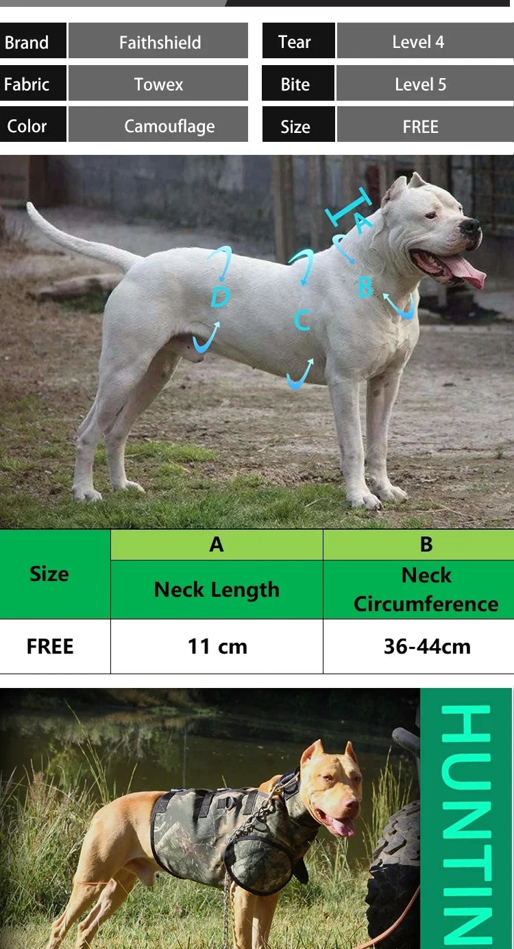 JANPET Hunting Dog Neck Protector – Durable Bite-Resistant Protective Gear for Dogs – Soft and Comfortable Neck Armor