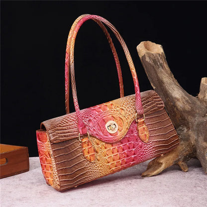 XMESSUN New Crocodile Pattern Handbag Bags for Women 2026 Fashion Designer Luxury Vintage Lady PU Leather Shoulder Crossbody Bag