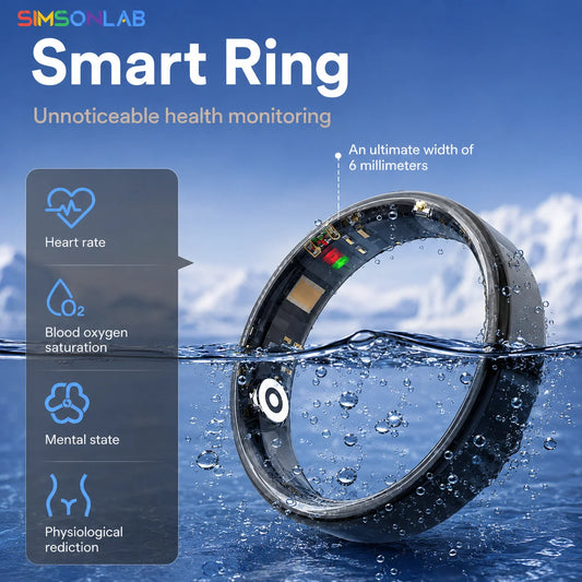 2026 Smart Ring Heart Rate Blood Pressure Monitor Health Ring 5ATM Waterproof Bluetooth Call  Men Women For Gifts