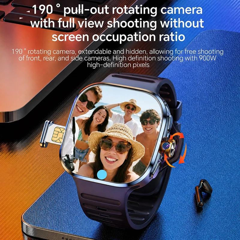 M99 Smartwatch 5G With 2.4inch Amoled Screen 900W Rotating Camera WIFI GPS Position Compass NFC Bluetooth Smart Watch Men Women