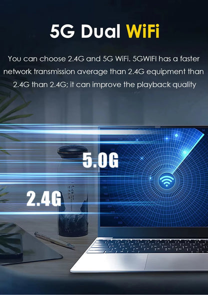 2026 15.6" Windows 11 Pro Laptop Computer Intel Core i9 10980HK 16GB 1TB Laptops Office Computer Fingerprint Unlock Notebook PC