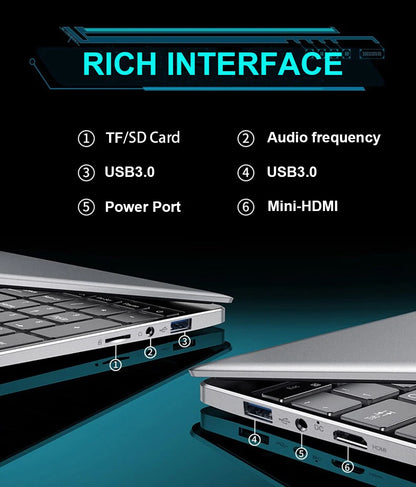 Windows 11 15.6" Ultra Slim Portable Laptop intel Core  i9-9900U 16GB RAM 1TB 2TB SSD Fingerprint Office Gaming Laptop PC