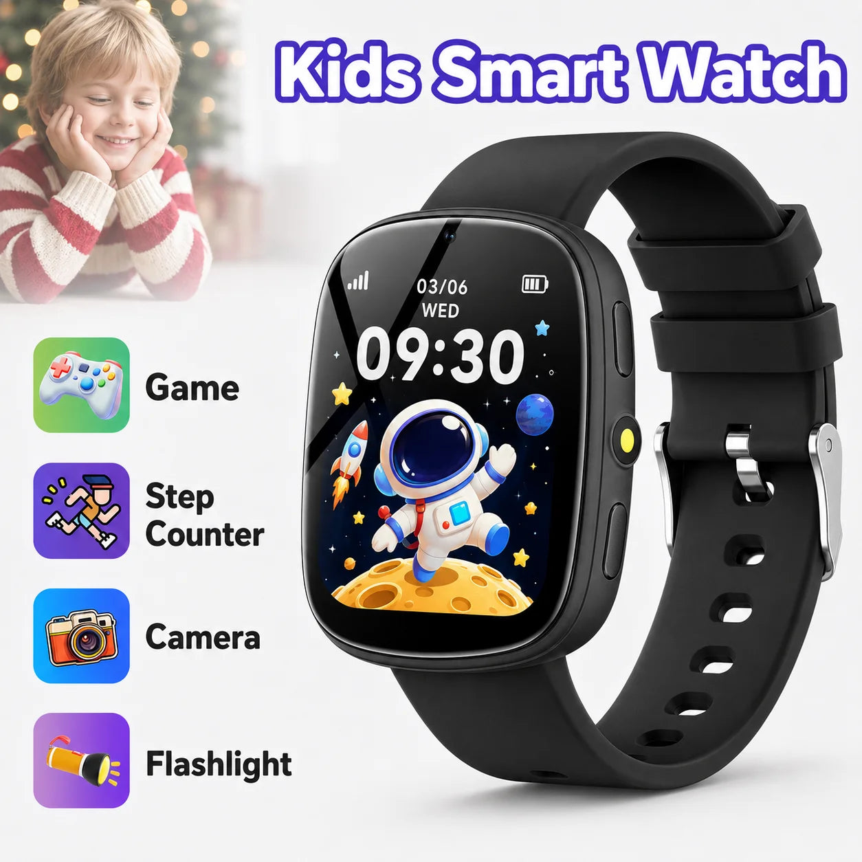 2026 Kids Smartwatch 1.83” HD Touch Screen Watch for Children with Camera Games Sleep Tracker, Alarm, Calculator – Birthday Gift