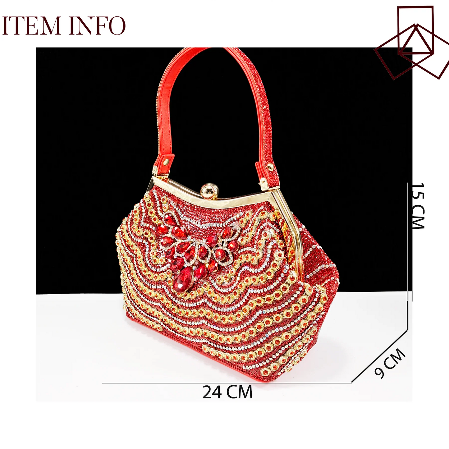 QUEENA Yan  Dazzling Dreams: Full Rhinestone High Heels and Coordinated Bag for Timeless Style