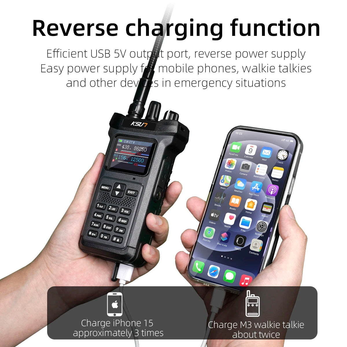 KSUN UV119 Walkie Talkie Long Range High Power 20W Portable Profesional Two Way Radios Communication Transceiver for Hunting