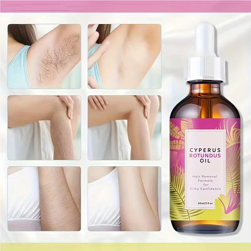 Natural Hair Inhibitor Oil – Gentle Formula For Underarm Leg & Arm Hair Slows Regrowth Leaves Silky Smooth Skin – Great Results