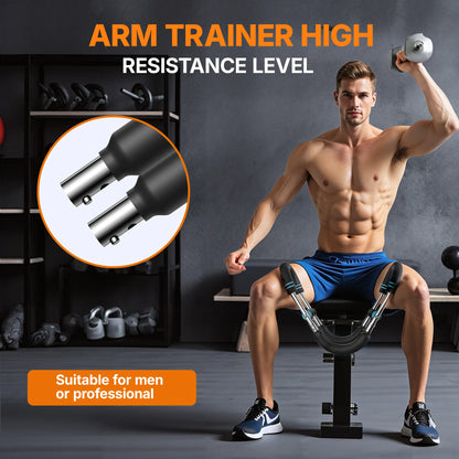 MERACH Twister Arm Exerciser 60-110 lbs Adjustable Resistance Portable Chest Expander Spring Bar for Home Gym Travel Full Body Portable Arm Shoulder Back Upper Body Workout Equipment Guide for Men & Women