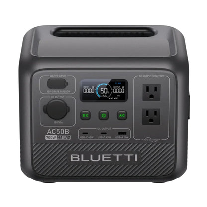 BLUETTI AC50B Portable Power Station | 700W 448Wh Solar Generator Lightweight for Outdoor Camping RV Travel Home Backup Emergenc