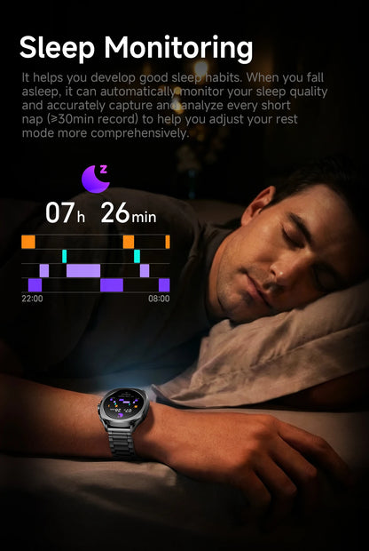Aolon Cube Smart Watch 1.43" AMOLED Screen Bluetooth WhatsApp Call AGPS 1ATM  Heart Rate Monitor Outdoor Sport Fitness Tracker