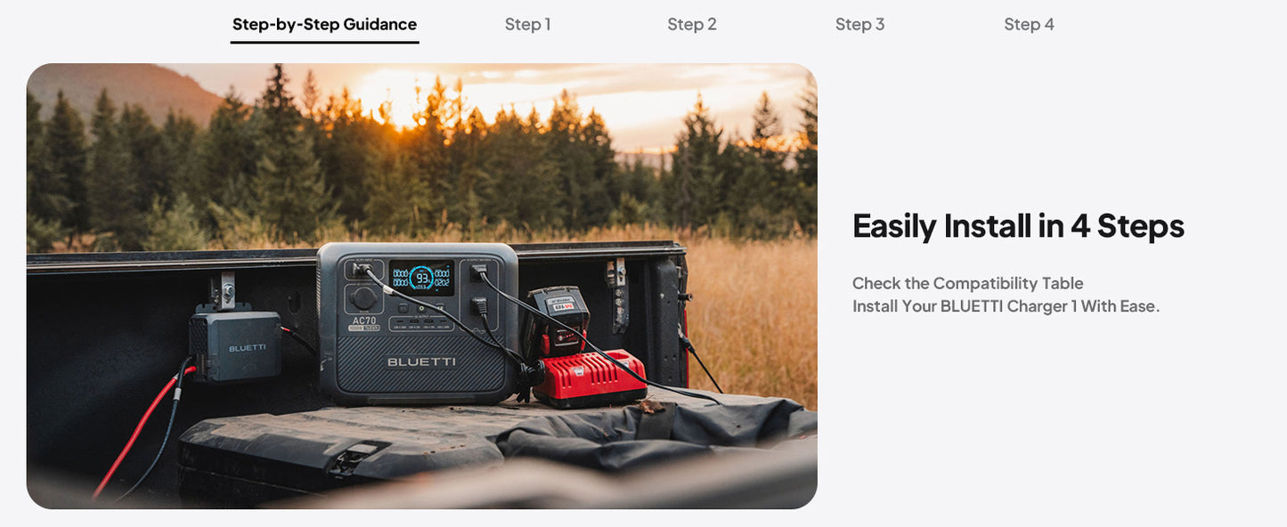 【Brand New】BLUETTI Charger 1 560W Alternator Charger Fast DC-DC Charging for Power Stations 6X Faster Than Car Lighter