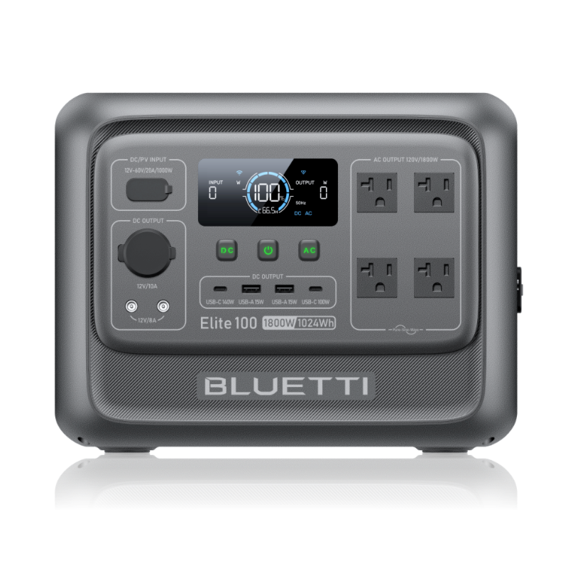 BLUETTI Elite 100 V2 Portable Power Station 1800W 1024Wh Solar Generator for Outdoor Camping Emergency Backup