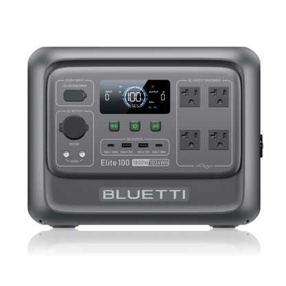 BLUETTI Elite 100 V2 Portable Power Station 1800W 1024Wh Solar Generator for Outdoor Camping Emergency Backup