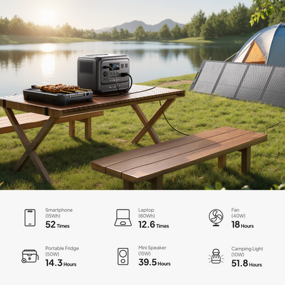 BLUETTI Elite 100 V2 Portable Power Station 1800W 1024Wh Solar Generator for Outdoor Camping Emergency Backup