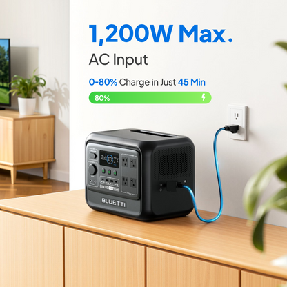 BLUETTI Elite 100 V2 Bio-based Portable Power Station 1800W 1024Wh LFP Battery Backup High Capacity For Camping Home Emergency