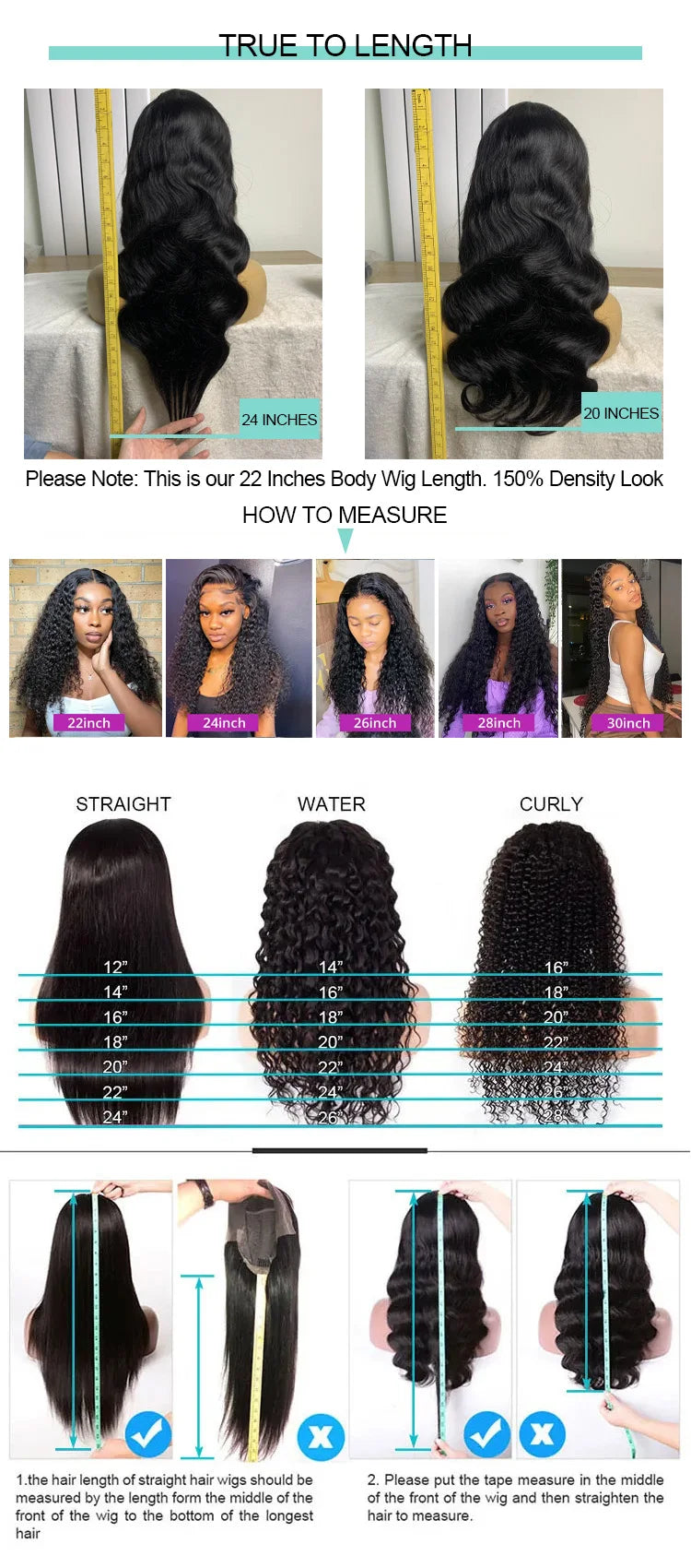 Ombre Light Blue and Blue Lace Front Wigs Human Hair for Women 13x4 Transparent Lace Body Wave 180% Density Human Hair Wigs 100%