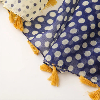 2020 New Fashion Print Summer Women cotton Scarf Polka Dot Beach Hijab Shawls and Wraps Female Foulard Echarpe Designer Bandana