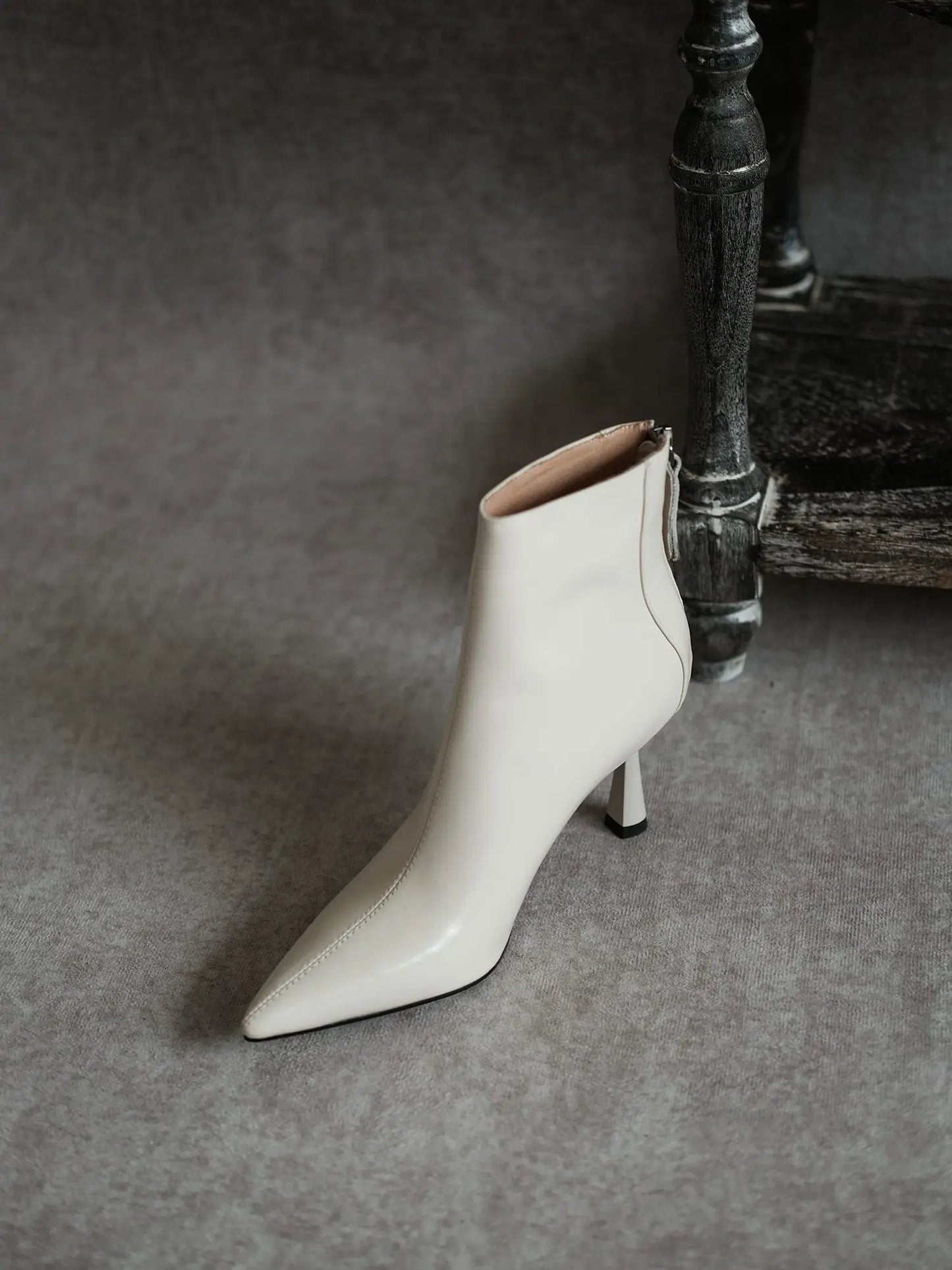Krazing Pot Big Size 42 Cow Leather Pointed Toe High Heels Chic Design Concise Winter Spring Shoe Dress Warm Wedding Ankle Boots