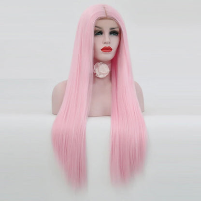 Charisma Blond Wigs Synthetic Lace Front Wig Long Silky Straight Lace Front Wig Heat Resistant Fiber Hair Cosplay Wigs For Women