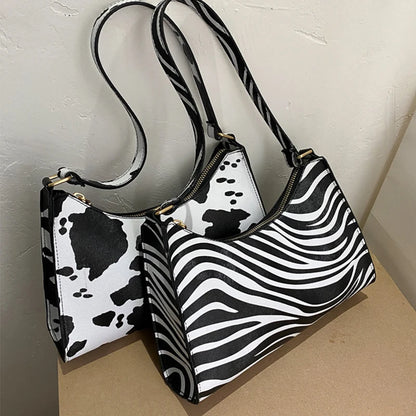 Gusure Fashion Leopard Pattern Shoulder Women Bag Hand Bag Personality Wild Pu Leather Designer Purses and Handbags