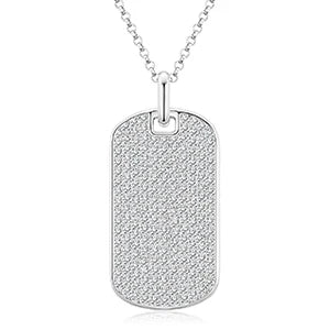 S925 Moissanite Streamline Tag Pendant For Men Women Hip Hop Jewelry D VVS Moissanite Necklace With Free 2MM Steel Cuban Chain