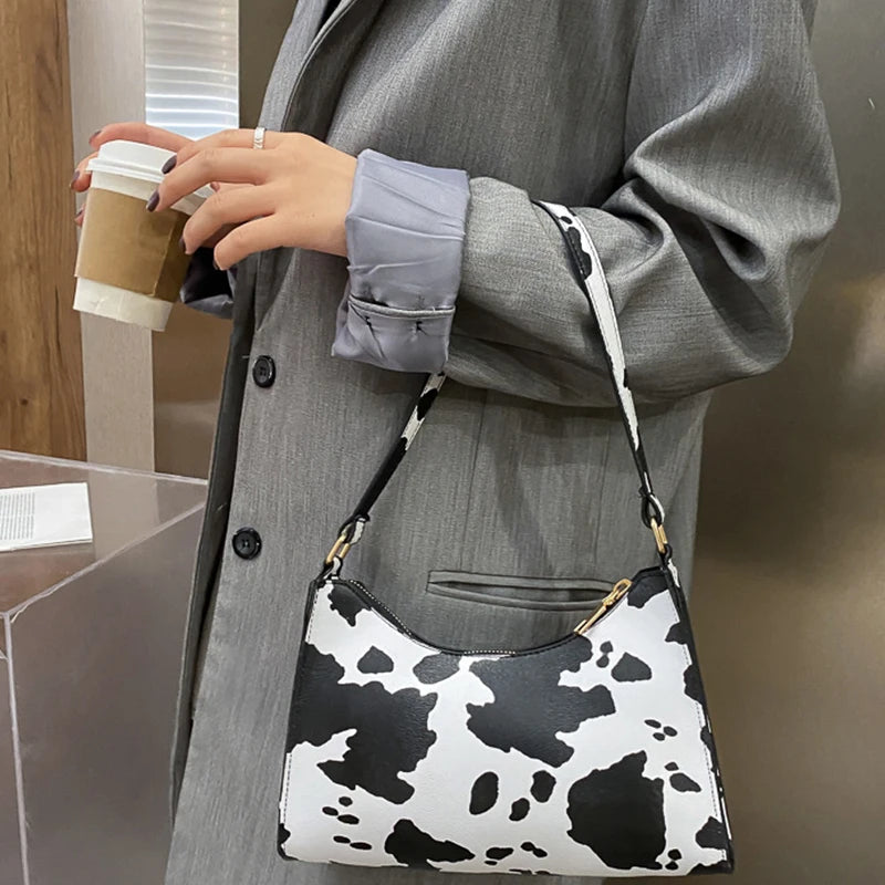 Gusure Fashion Leopard Pattern Shoulder Women Bag Hand Bag Personality Wild Pu Leather Designer Purses and Handbags