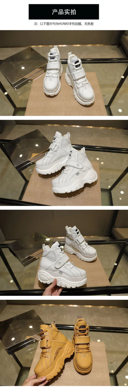 Top Quality Genuine Leather Shoes Platform London Women Casual Sneakers Imitacion Brand Luxury Dad Shoes ST487 ST488