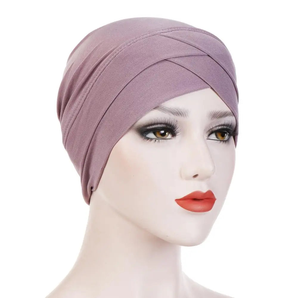 2020 Full Cover Inner Hijab Caps Muslim stretch Turban cap Islamic Underscarf Bonnet Solid Modal Under Scarf caps turbante mujer