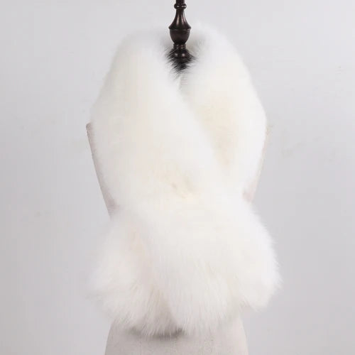 New Winter Lady Natural Luxury Real Fox Fur Scarf Shawl Full Pelt Warm Soft 100% Genuine Fox Fur Scarves Women Real Fur Muffler