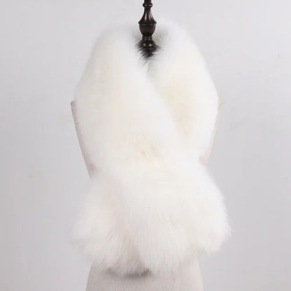 New Winter Lady Natural Luxury Real Fox Fur Scarf Shawl Full Pelt Warm Soft 100% Genuine Fox Fur Scarves Women Real Fur Muffler