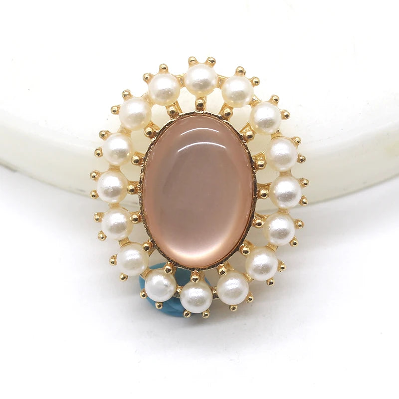 Exquisite 10pcs/set alloy metal pearl DIY jewelry accessories rhinestone crystal wedding invitation clothing artwork