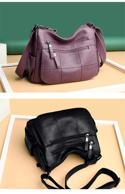 High Quality Leather Luxury Handbags Ladies Bag Designer Shoulder Crossbody Bags For Women 2024 New Bolsa Feminina Sac A Main