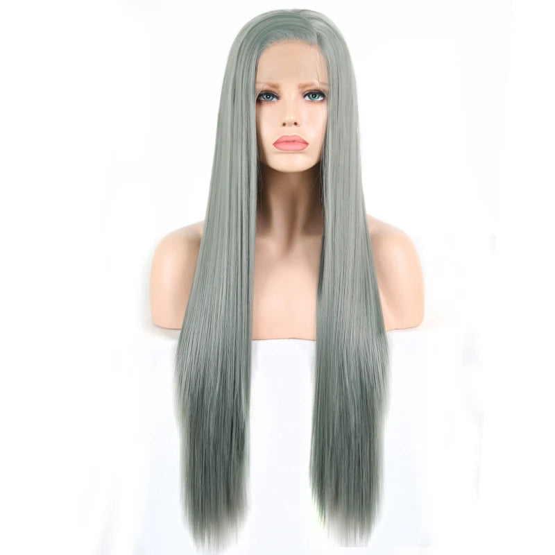 Charisma Blond Wigs Synthetic Lace Front Wig Long Silky Straight Lace Front Wig Heat Resistant Fiber Hair Cosplay Wigs For Women