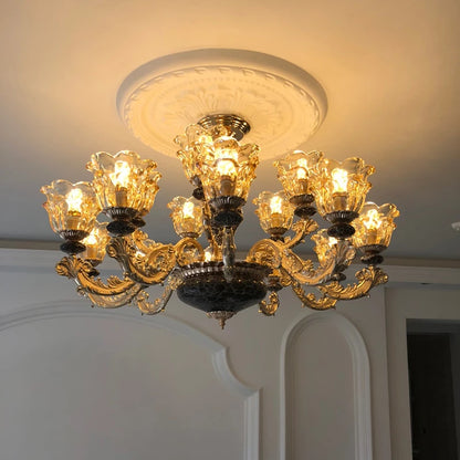 French Luxury Crystals Chandelier Living Room Bedroom Lamps Atmosphere Minimalist Ceramic Bedroom Crystal Lamp Villa Light Stair