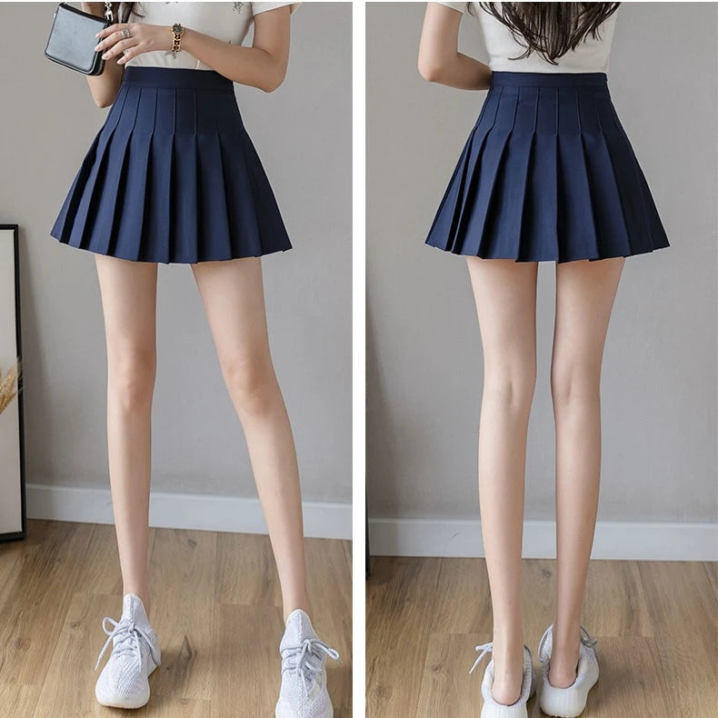 Harajuku 0Women Pleat Skirt 0Preppy Style Plaid 0Mini Cute Japanese School Uniforms Ladies Jupe Kawaii