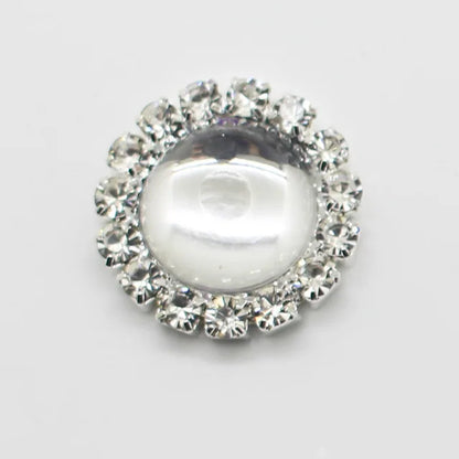 NEW Style 10pcs 15mm Glossy beads Round Diy jewelry Accessories Rhinestone Plate Wedding Invitation Clothing Accessories