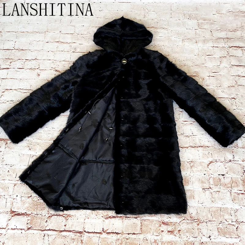 High Quality 100% Real Mink Fur Coat Removable Sleeves And Bottom Winter Genuine Leather Coat And Jacket Natural Fur Coat